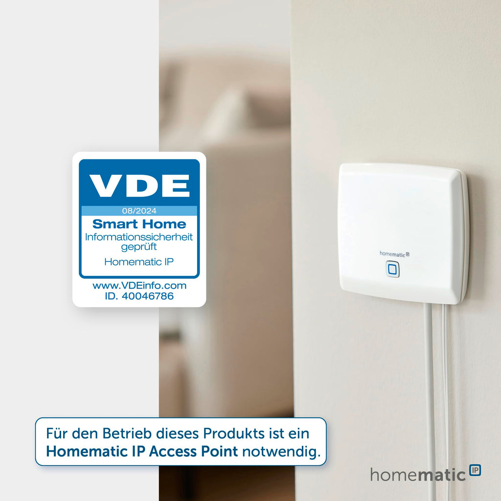 Homematic IP Smart Home Heizkörperthermostat – Evo, Silber, digitaler Thermostat Heizung, Steuerung per App, Alexa, Google Assistant, einfache Installation, Energie sparen, 156650A0