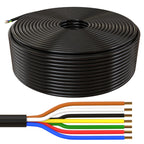 Lumonic 100m FLRYY Fahrzeugleitung 7x1,5mm² schwarz | 7-adrig | Anhängerkabel | mehradriges KFZ-Kabel | Öl- und Kraftstoffbeständig, flammwidrig | Niedervolt