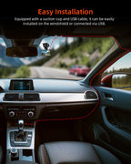 Dashcam Auto Vorne, 1080P FHD Dash cam mit Nachtsicht, WDR und 176° Weitwinkel Autokamera, 3" IPS-Bildschirm, Loop-Aufnahme, G-Sensor, Bewegungserkennung und Parkmodus, inklusive 32G SD-Karte