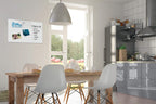 Sigel B1200 Glas-Magnettafel BeBoard rein-weiß, 60 x 40 cm, Memoboard magnetisch & beschreibbar, incl 2 Neodym-Magnete, rahmenlos, für Wohnung und Büro