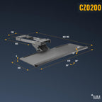 RICOO Tastaturschublade - Unter Schreibtisch Ausziehbar Schwenkbar Neigbar Tastatureinschub PC Tastaturauszug Auflage CZ0200 Ergonomisch Universal Halterung Tischmontage Ablage