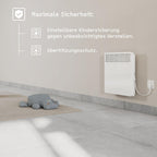 STIEBEL ELTRON Wandkonvektor CNS 250 Trend, 2,5 kW für ca. 30 m², TÜV geprüft, LC-Display, Wochentimer, Elektroheizung energiesparend, Wandmontage, mit Stecker, 236529