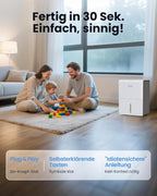 Newentor Luftentfeuchter elektrisch 25L, Entfeuchter elektrisch keller, Raumentfeuchter elektrisch, Dehumidifiers for home für 215m³/80m², mit Timer, Filter, Ablaufschlauch, 10 J. Gar.
