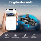 360° Dashcam Auto Vorne Hinten 4 Kanal Dash Cam Auto Kamera FHD 2K+1080Px3,4×140° Weitwinkel,WDR-Nachtsicht (8 IR-LEDs), 3" IPS Display,G-Sensor,24/7 Parkmodus,Loop-Aufnahme, inkl. 64GB SD-Karte, App