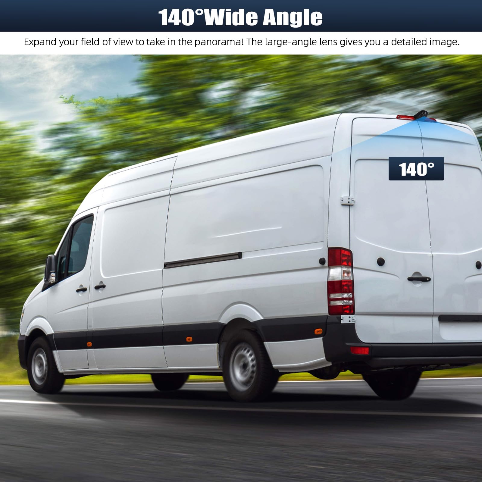 720P HD Rückfahrkamera für Mercedes Sprinter 2006-2019 & VW Crafter 2007-2019, 140° Weitwinkel, IP67 wasserdicht, Nachtsicht mit Infrarotlichtern