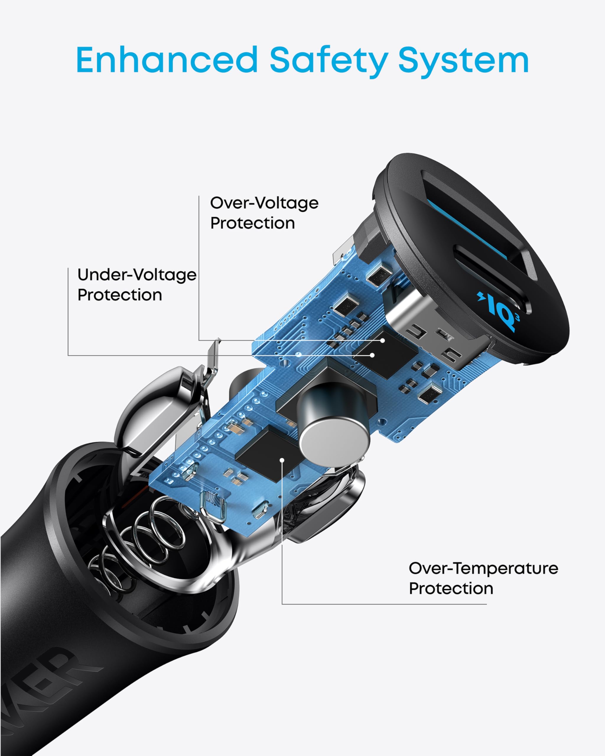 Anker USB-C Kfz-Ladegerät, 30W 2-Port Typ-C Kfz-Netzteil, Kfz-Ladegerät für iPhone mit PowerIQ 3.0, Für iPhone 17/16/15/14/13/12 Serie, Samsung Galaxy S23/S22/S21 Serie, iPad Pro, AirPods und mehr