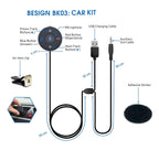 Besign BK03 Bluetooth 5.0 Freisprecheinrichtung, Freisprechanlage, Bluetooth Empfänger für KFZ Auto Lautsprechersystem mit 3.5 mm Klinke