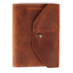 Londo Echtleder Portfolio – Schreibmappe mit Notizblock & Druckknopfverschluss für Business, Büro & Reisen