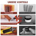 NYBQ Laminat Reparaturset, 24 Stück Holz Parkett Reparaturset Neuem Upgrade-Schmelzwerkzeug, 11 Farben Hartwachs für Holzkitt Vinylboden Holzböden Möbel Arbeitsplattet Reparatur set