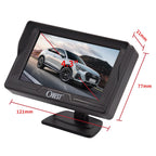 OBEST 4,3" Rückfahrkamera Auto Monitor Bildschirm, Monitor für Rückfahrkamera, V1/V2 Zwei Video-Eingang, LCD Auto Monitor für SUV, Van, KfZ, Truck