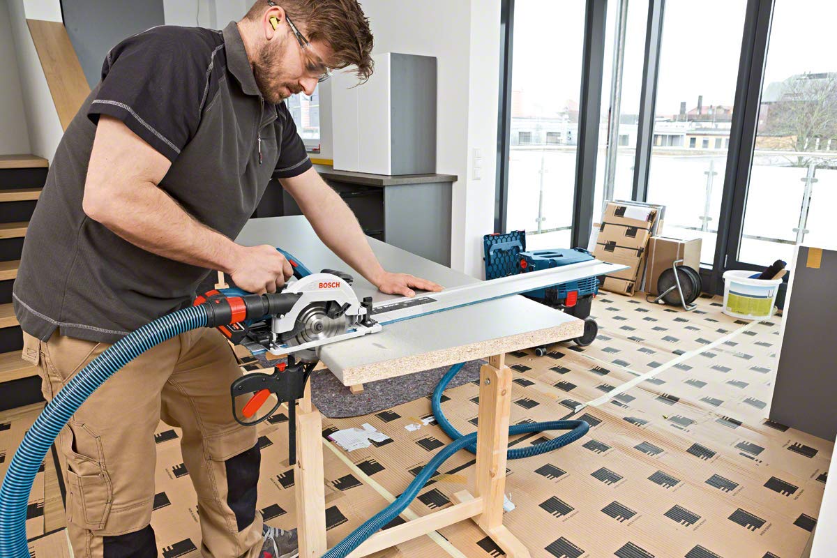 Bosch Professional 18V System Akku Kreissäge GKS 18V-57 G (kompatibel mit Führungsschiene, Schnitttiefe: 57 mm, inkl. 2x 4.0Ah Akku, SchnelSchnellladegerät GAL 18V-40, 1x Kreissägeblatt, L-BOXX)