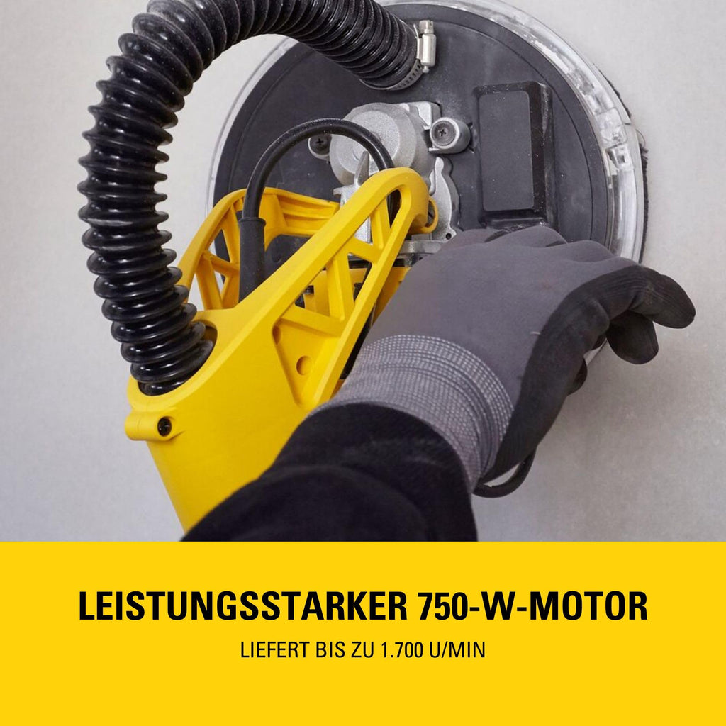 STANLEY FATMAX 750W Trockenbauschleifer (225mm) mit Aufbewahrungstasche und 120G Netz-Schleifscheibe, SFMEE500S-QS
