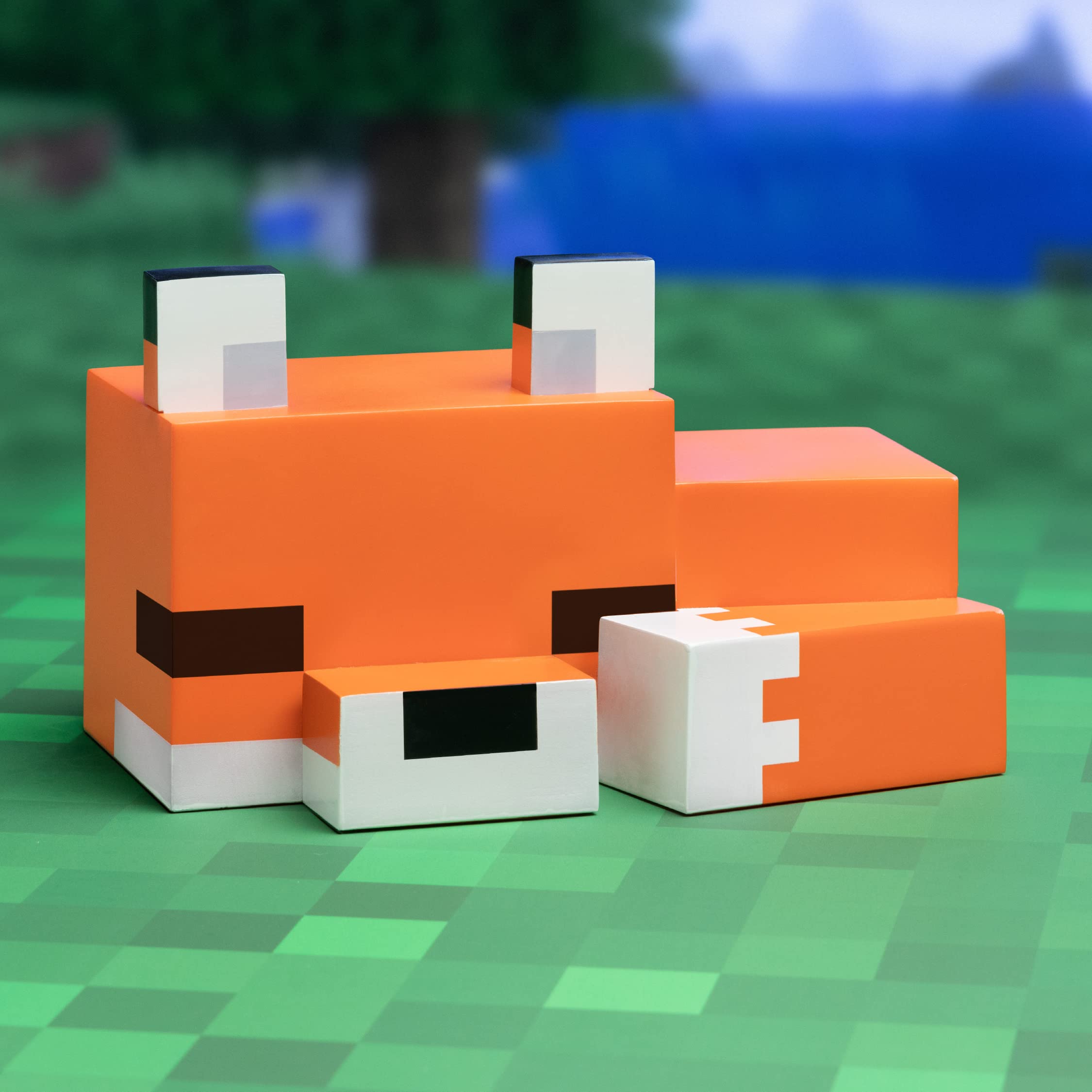 Minecraft Fuchs Nachtlicht - Offiziell lizenziert, Süße Lampe, Geschenk für Jungs & Mädchen, Gaming-Zimmerzubehör & Deko fürs Kinderzimmer, Bunt