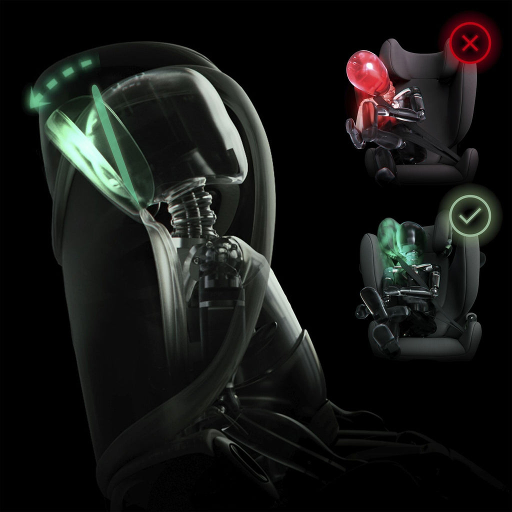CYBEX Gold Kinder-Autositz Solution G2 Comfort, Ab ca. 3 bis 12 Jahre (100 - 150 cm), Max. 50 kg, Für Autos mit und ohne ISOFIX, Magic Black (Schwarz)