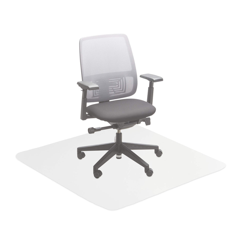 Relaxdays Bodenschutzmatte Bürostuhl, 120x120 cm, PVC Bodenunterlage Laminat, Parkett, Fliesen, rutschfest, transparent