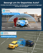 Dashcam Auto, UCOCARE 4G LTE Dash Camera Auto mit SIM Karte, 64GB-Karte, Dashcam mit Parküberwachung ohne WLAN, App-Zugriff, 2-Wege Talk, Bewegungserkennung-Alarm, Nachtsicht, GPS, 170° Weitwinkel