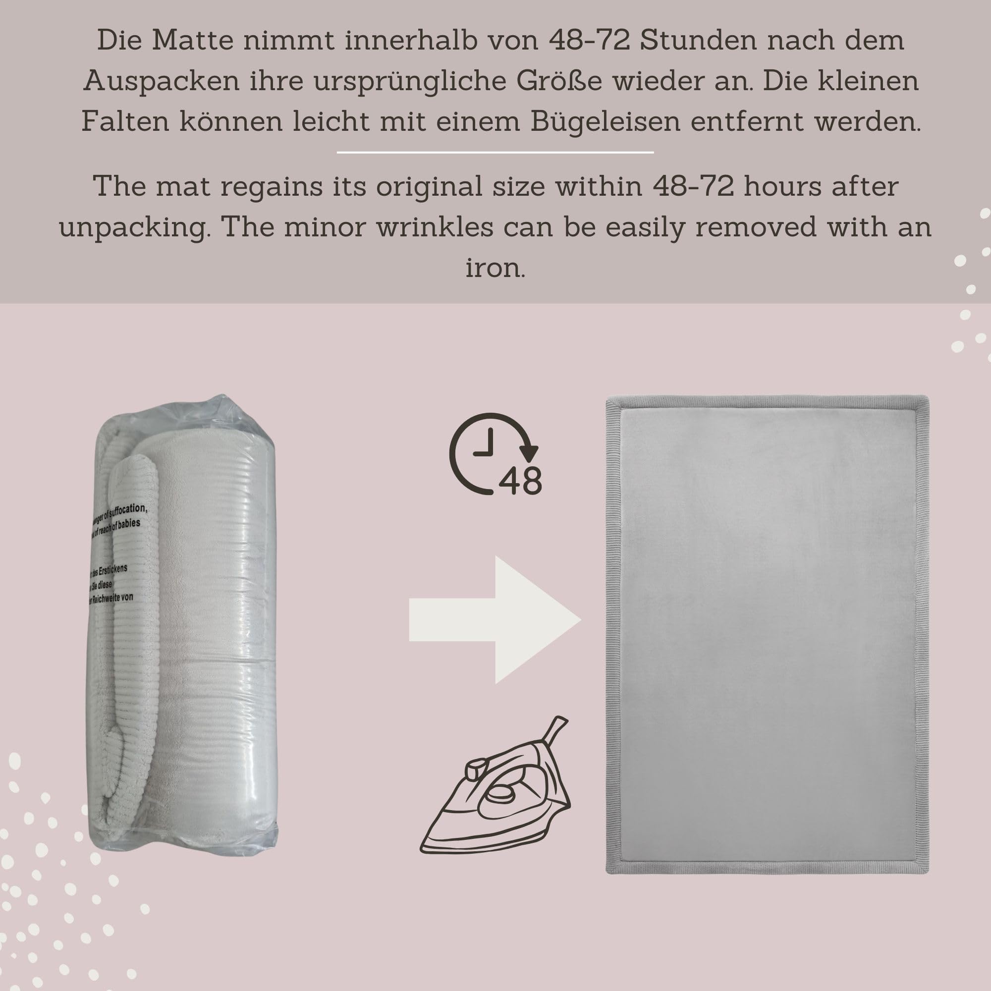 Hakuna Matte Wolkenweiche Spielmatte Baby 200x150x2,5cm – Teppich für Kinderzimmer mit hochwertigem Memory-Schaum – Krabbelmatte Baby mit Rutschfester Unterseite – Krabbeldecke, Tatami Matte