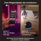 Philips Hue White & Color Ambiance Centura runde Einbauspots 3er Pack (1.050 lm), dimmbare Deckenlampen mit 16 Mio. Farben, smarte Lichtsteuerung über Sprache und App, schwarz, neue Generation