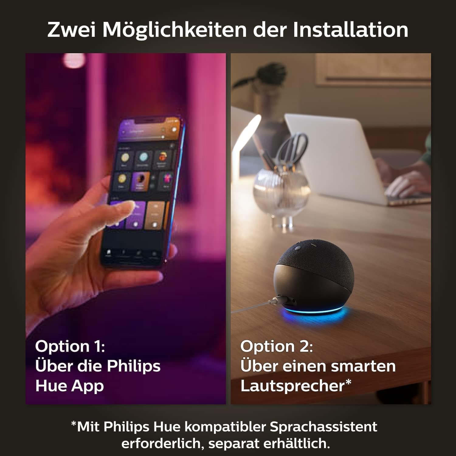 Philips Hue White & Color Ambiance Centura runde Einbauspots 3er Pack (1.050 lm), dimmbare Deckenlampen mit 16 Mio. Farben, smarte Lichtsteuerung über Sprache und App, schwarz, neue Generation