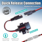 MOTOPOWER MP0609A 3,1 Amp Motorrad USB-Ladegerät Kit für Telefon, GPS oder Sportkamera