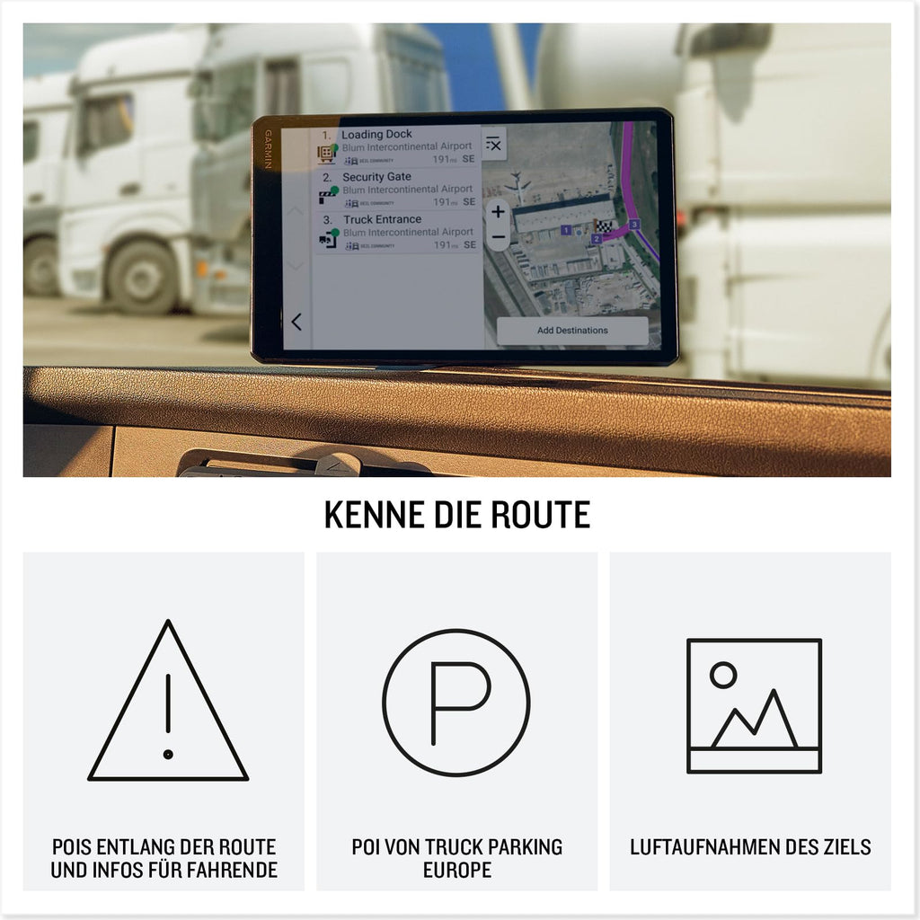 Garmin dēzl LGV720 MT-S - smartes LKW-Navigationsgerät mit 7" (17,7cm) Farbdisplay, vorinstallierten EU Karten (34 Länder), Fahrzeugspezifische Routenführung, Wetterwarnungen, beliebte LKW Strecken