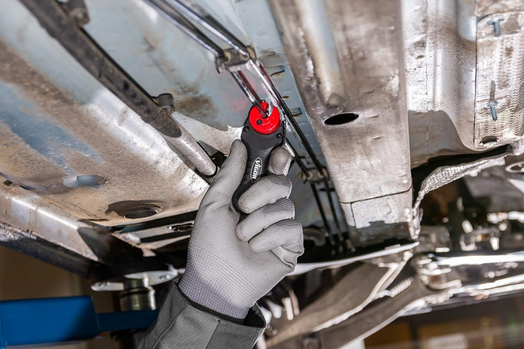 ViGOR Bremsleitungs-Ratschenrohrschneider V6917 I Mit Ratschen-Mechanismus I Für Bremsleitungen bis zu 4,75 mm I Zum Schneiden von Bremsleitungen I Direkt am Fahrzeug anwendbar