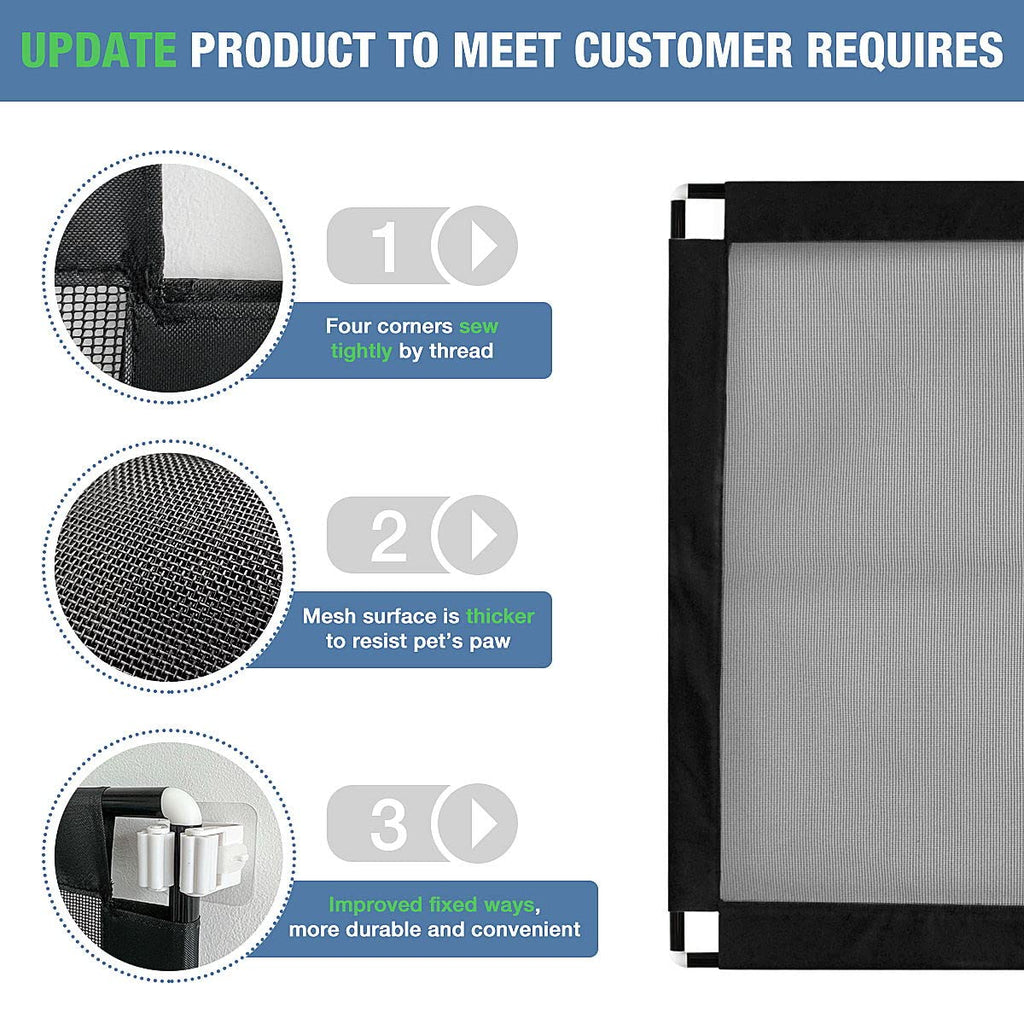 Namsan Hunde Türschutzgitter Abschließbar Hundeschutzgitter Treppenschutzgitter Absperrgitter für Haustier, 80cm x 100cm