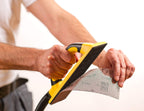 Mirka Handy Handschleifer mit Klett und Absaugung für 80x230mm Schleifstreifen, Schleifklotz zum Schleifen von Spachtel, Gips, Holz, Staubfreies Schleifen, 8391200111