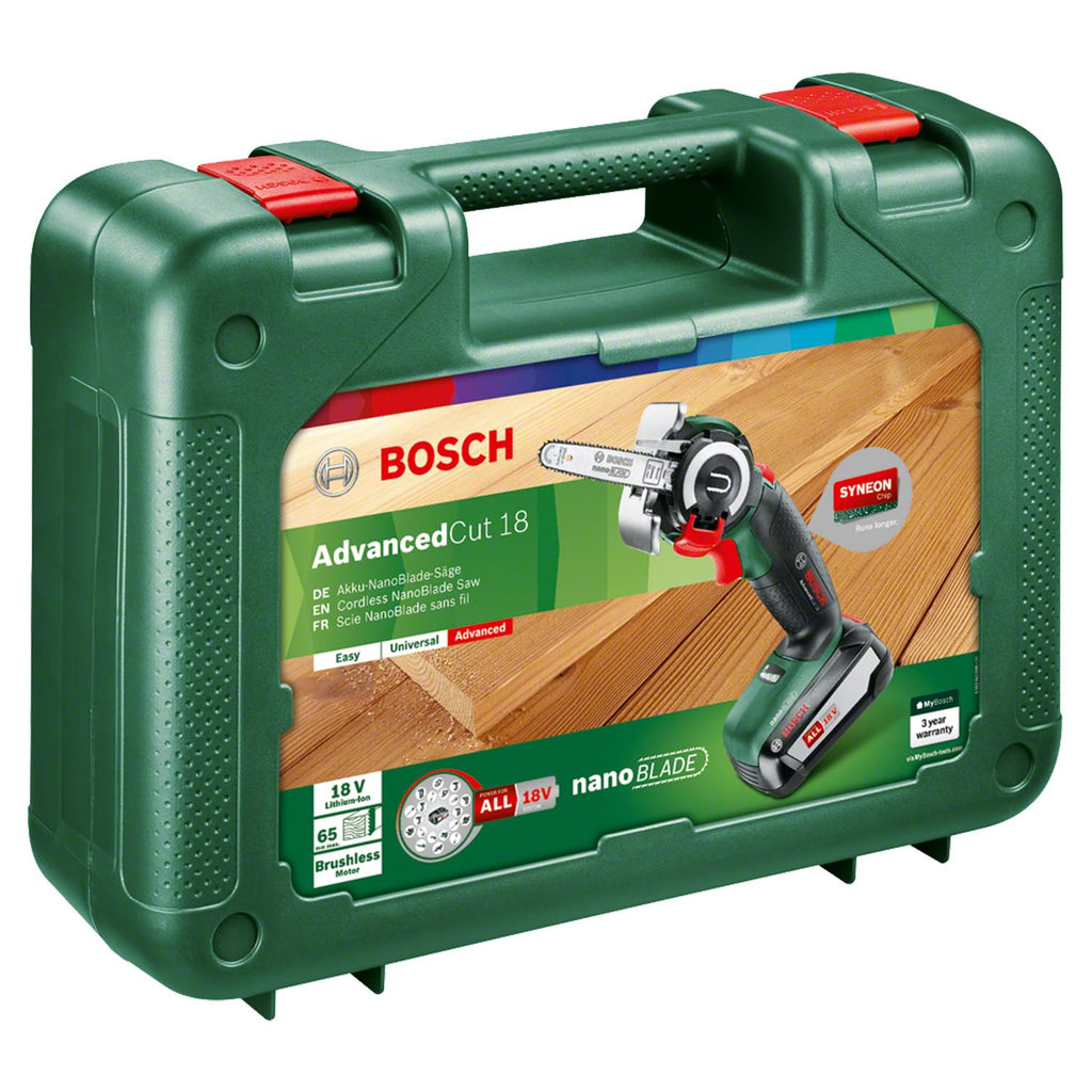 Bosch Akku-NanoBlade-Säge AdvancedCut 18 (1 Akku, NanoBlade-Technologie, 18 Volt System, im Karton)