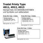 Trodat 4912 Printy Textstempel Typomatic, Stempelset zum Selbersetzen, Kissen