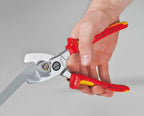 KNIPEX Kabelschere mit Doppelschneide verchromt isoliert mit Mehrkomponenten-Hüllen, VDE-geprüft 200 mm, 95 16 200