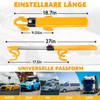 Tevlaphee Lenkradkralle, Lenkradschloss für Auto, Diebstahlsicherung auto, Strapazierfähig, Universelle Passform, PVC-Schutz, Verstellbar für Autos, SUVs, Wohnmobil, Wohnwagen, 3 Schlüssel(Gelb)