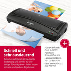 Olympia A 230 Laminierset 4-in-1 | Heiß- und Kaltlaminierung | Laminiergerät mit Eckenrunder, Papierschneider & Laminierfolien | Blasenfreies Laminieren | Überhitzungsschutz | Laminiergerät A4