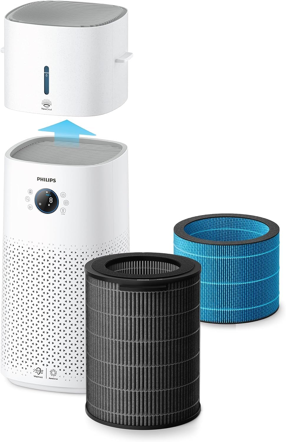 Philips Original-Ersatzfilter für 2-in-1 Luftreiniger und Luftbefeuchter der 3000er Serie AC3737, HEPA NanoProtect + Aktivkohle, 36 Monate Lebensdauer (FY3437/00)