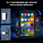 Haudio 1Din Autoradio, mit 10.1 Zoll drehbar Bildschirm,Kompatibel mit Wireless Apple CarPlay und Android Auto,Car Play IPS Touch Screen,1080P-Rückfahrkamera,Bluetooth 5.0,GPS-Navigation,FM