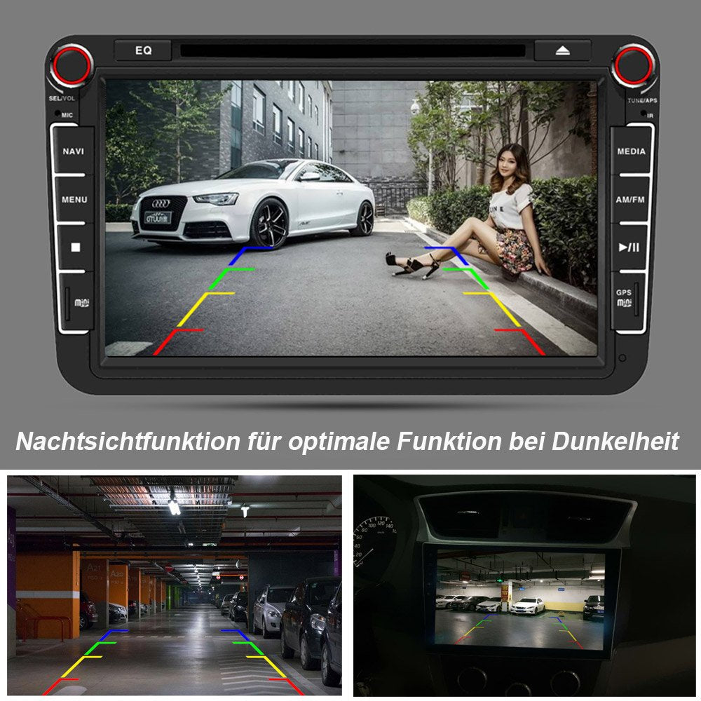 Rückfahrkamera Farbkamera Einparkkamera Nachtsicht und für Rückfahrsystem Einparkhilfe-Wasserdicht&Stoßfest für Honda Accord Civic EK/FD Odyssey Pilot Acura TSX