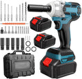 Akku Schlagschrauber für Makita 18V Batterien,700 N.m 1/2" Bürstenloser Akku-Drehschlagschrauber mit 2 X 4.0Ah Akkus,5 Stecknüsse und Schnellladegerät,Elektro Schlagschrauber für Haus und Auto