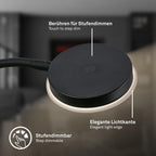 BRILONER - LED Schreibtischlampe mit Touch, dimmbar in Stufen, schwenkbar, Tischlampe, Lampe, Nachttischlampe, Tischleuchte, Home Office, Bürolampe, Leselicht, 32,5x13x40 cm, Schwarz