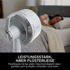 Shark FlexBreeze Ventilator Leise, Hybrid Ventilator Kabelgebunden & Kabellos, Tragbar, für Innen- und Außenbereich, UV- & Wasserbeständig, Ultraleistungsstark, Ultraleise, Weiß FA220EU