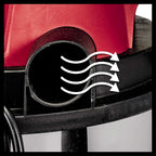 Einhell TC-VC 1812 S Nass-Trockensauger (1.250 W Leistung, 36mm Schlauchsystem, 12 l Edelstahlbehälter, Schaumstofffilter, umfangr. Düsenzubehör)