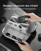 Inateck Elektronik Case, Spritzwassergeschützte Zubehörtasche, USB Kabel Gadget Organizer Tasche, Reisefreundlich