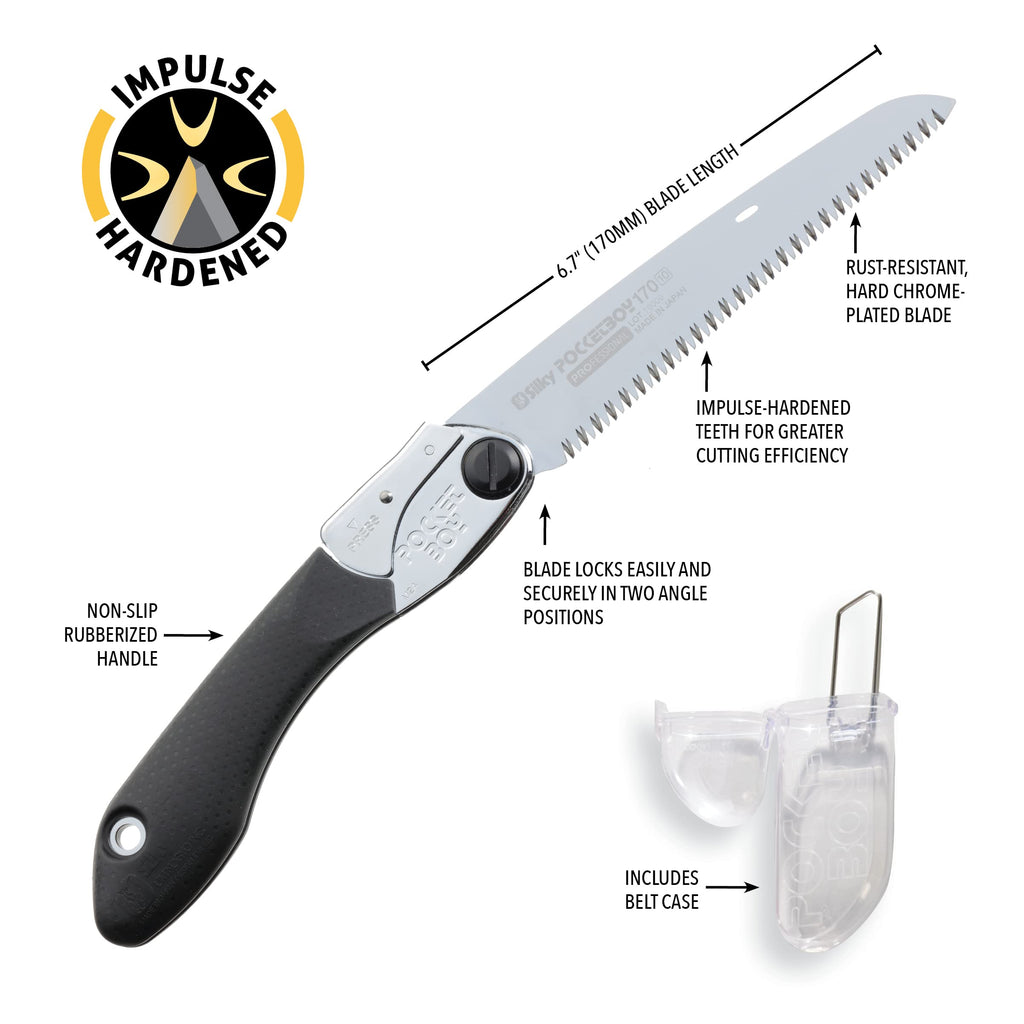 Klappsäge Silky Pocketboy 170mm schwarz mittel 10/30mm