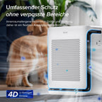 LEVOIT Luftreiniger Allergiker mit Tiermodus, bis zu 108 ㎡ Raucherzimmer Wohnung, Dualsensor&Waschbarer Vorfilter, HEPA Luftfilter gegen 99,97% von Tierhaare&-gerüche Schimmel Pollen Staub