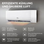 Kältebringer Split Klimaanlage Quick Connect - 18000 BTU (5,3 kW) - Klimagerät mit Heizfunktion, WiFi & App, bis 91qm, sehr leise - 5m Kupferleitung, Kältemittel R32, Montagematerial, Wandhalterung