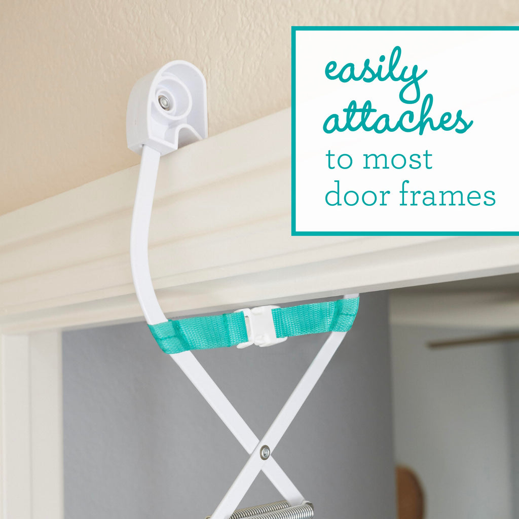 Infantino Music & Lights 2-in-1-Türschaukel, Anregende Aktivitätsschaukel für Babys mit bewegungsgesteuerten Geräuschen, Fuchs