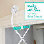 Infantino Music & Lights 2-in-1-Türschaukel, Anregende Aktivitätsschaukel für Babys mit bewegungsgesteuerten Geräuschen, Fuchs