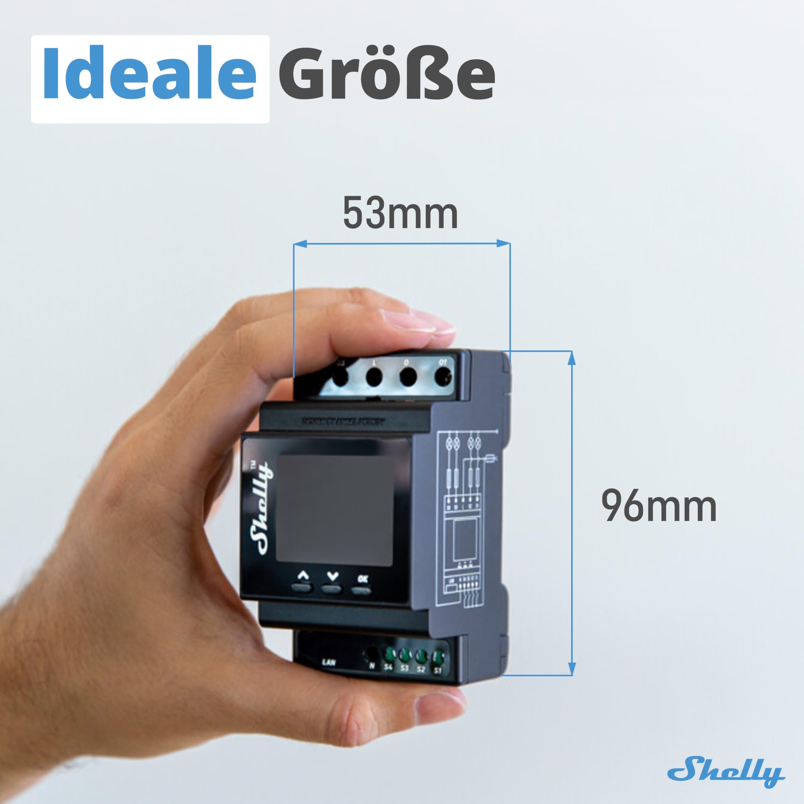 Shelly Pro 4PM | WLAN & LAN 4-Kanal-Relais Schalter mit Leistingsmessung - 40A | DIN-Schiene | Alexa & Google Home | iOS Android App | Fernsteuerung | Hausautomation | Kein Hub Erforderlich