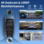 2026 Neuestes 11,5 Zoll Android Auto Display & Carplay Display: Buddy Display Car Play mit Navigation 4K Dashcam Rückfahrkamera Bluetooth Sprachsteuerung IPS Touchscreen Mirror Link AUX FM 64G TF