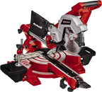 Einhell Zug-Kapp-Gehrungssäge TE-SM 216 Dual (1800 W, max. 65 mm x 305 mm Schnitttiefe/-breite, Ø 216 mm Sägeblatt, beidseitig neigbarer Sägekopf, Zugfunktion, Laser)