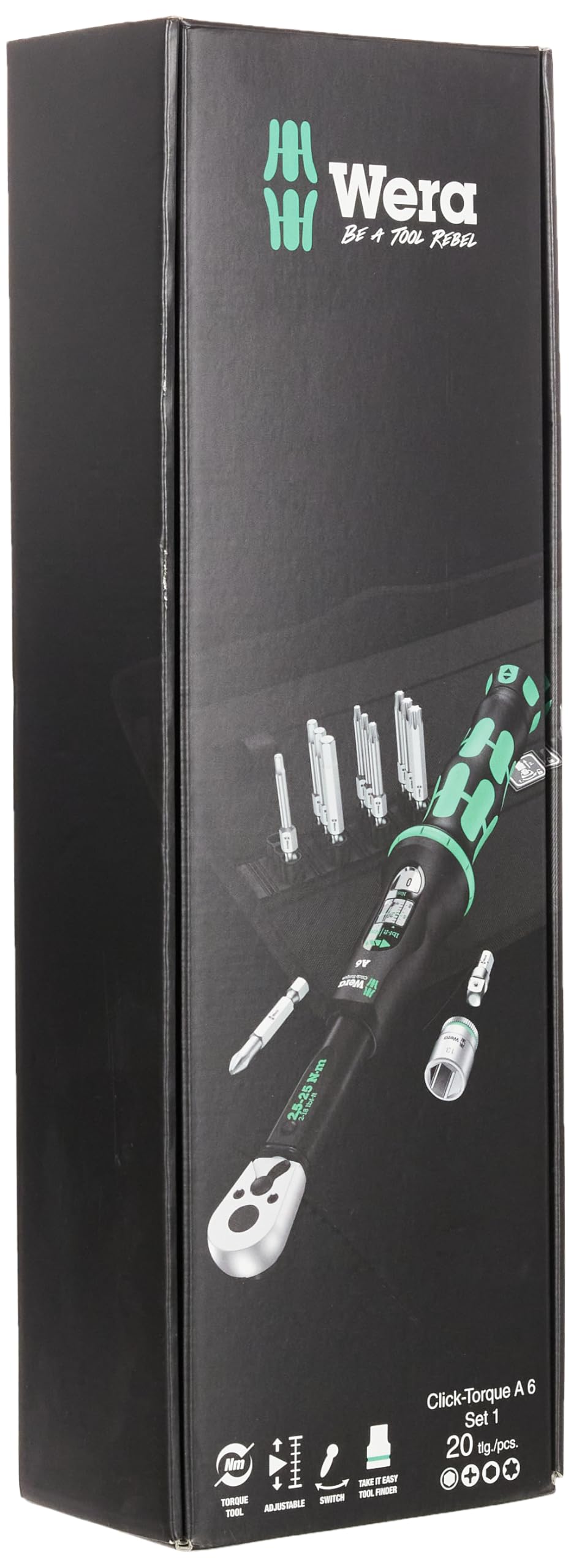 Wera 05130110001 Click-Torque A 6 Set 1 Drehmomentschlüssel-Satz